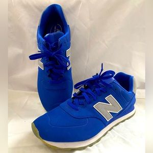 BLUE 574 New Balance sneaks, Men’s US 14, unused.